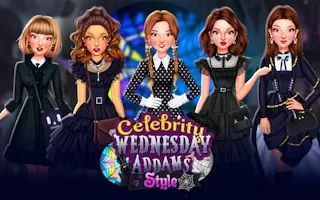 Celebrity Wednesday Addams Style