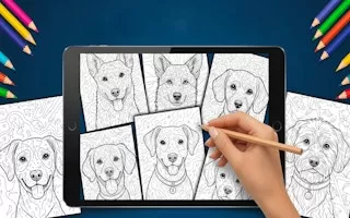 Dog Coloring Book for Adults