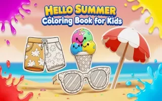 Hello Summer Coloring Book for Kids